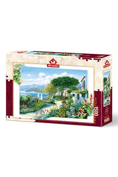 Art Puzzle Coastal Town 1500 Piece Puzzle