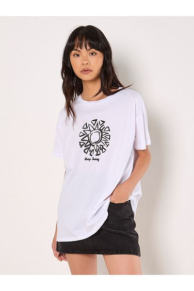 Apricot Immer sonnig T-Shirt mit Goldfolie