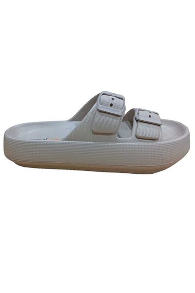 Akınal Bella Unisex Double Band Soft Thick Beach Pool Garden Sea Daily Slippers
