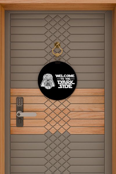 Dormot Home Modern Door Ornament - Black Star Wars Door Ornament and Painting - Outdoor Door Ornament