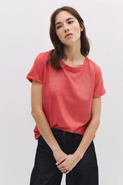 No Matter What Glittering Fabric Crew Neck Basic