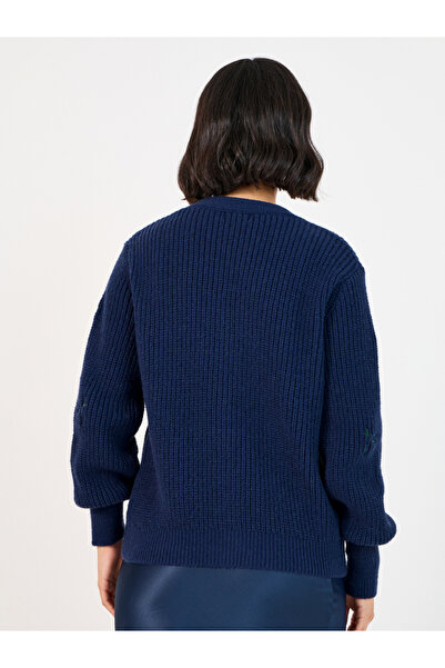 Styli Regular Fit Short Length Embroidered Button Down Cardigan