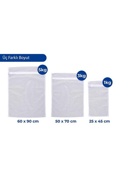 Wenko Laundry Net White Set of 3