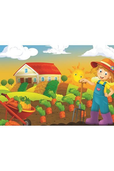 Art Puzzle Art Child Puzzle for Farmer Girl - 35 60 Pieces