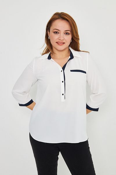 UNIQUE LADY Stylish Blouse with Pocket Flap