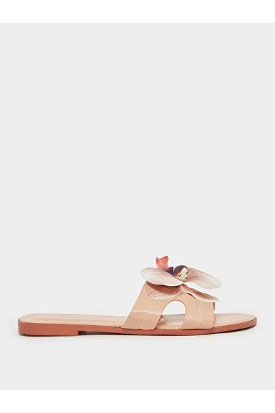 Take Two By Styli Flower Accent Flat Sandals