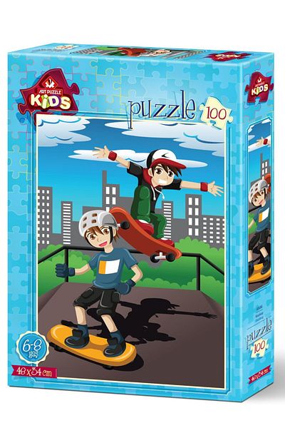 Art Puzzle Skateboard 100 Piece Puzzle