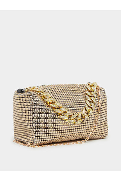 Styli Chain Drop Embellished Handbag with Chain Strap