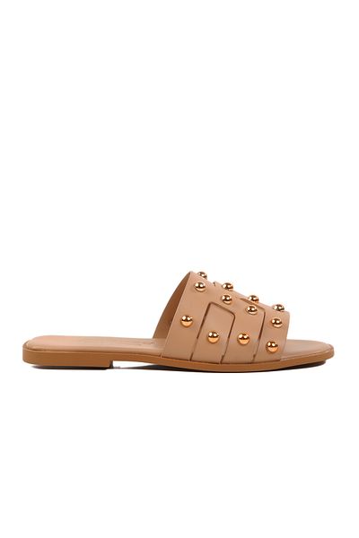 AYAKMOD Γυναικείες παντόφλες Nude Thin Sole 343118 Z