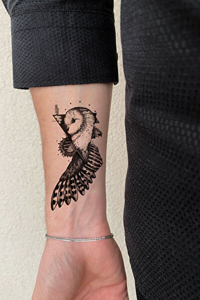 BiWini Baykuş Bilek Bacak Tattoo Geçici Dövme Bilek Boyun Kol Bacak Ve Göğüs Erkek Kadın
