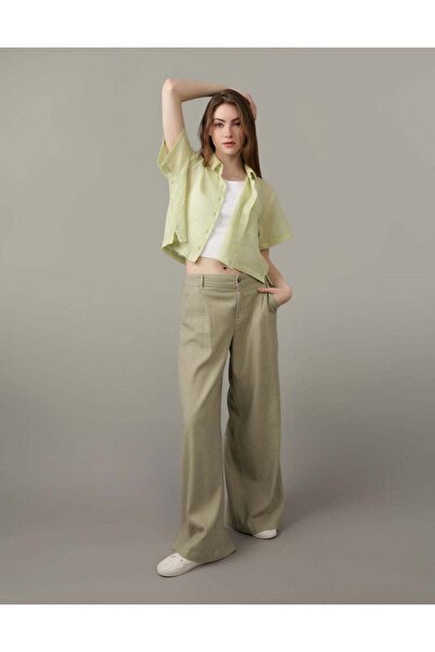 AMERICAN EAGLE AE Cropped Cabana Shirt