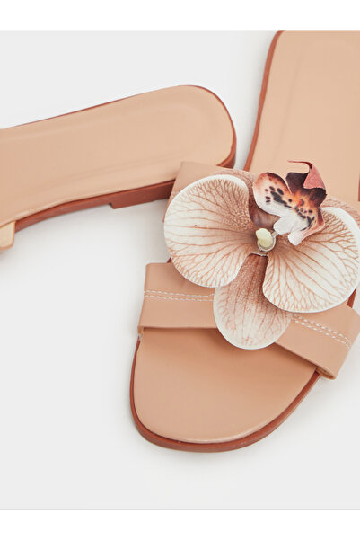 Take Two By Styli Flower Accent Flat Sandals