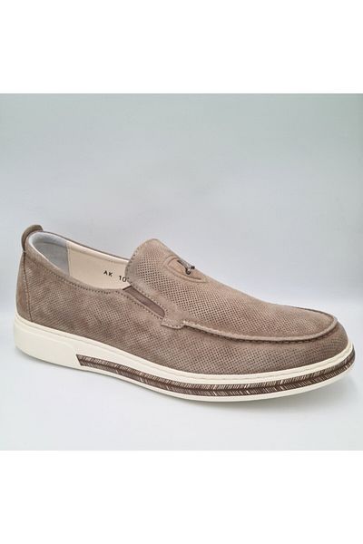 LBR Мъжки ежедневни обувки Libero H1046 Mink Colour Velour от естествена кожа Eva Sole
