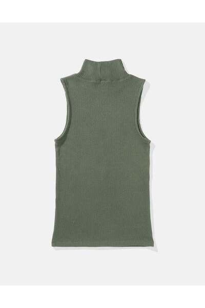AMERICAN EAGLE AE Ribbed Mock Neck Tank Top