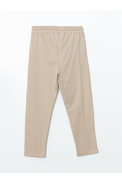 LC Waikiki Lcw Eco Beige Women's Sweatpants with Elastic Waist