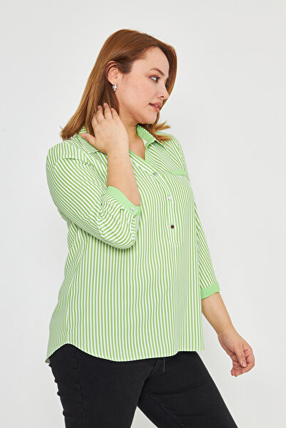 UNIQUE LADY Striped Patterned Stylish Blouse