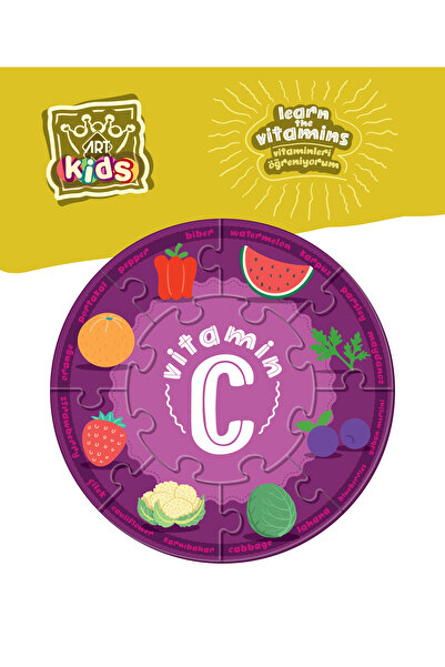 Art Puzzle Art Kids Vitaminleri Öğreniyorum