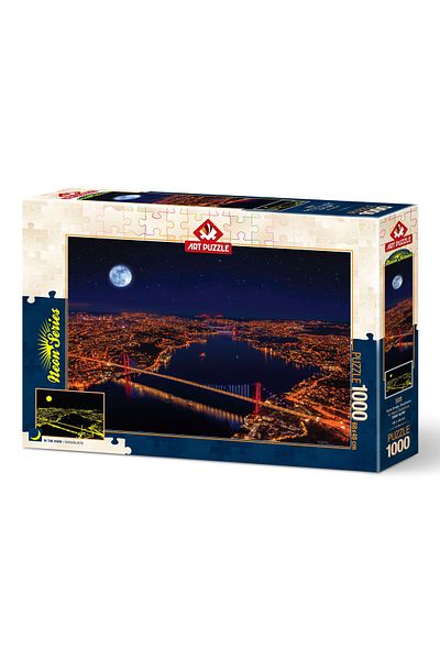 Art Puzzle Three Bridges, Bosphorus 1000 Piece Neon Puzzle