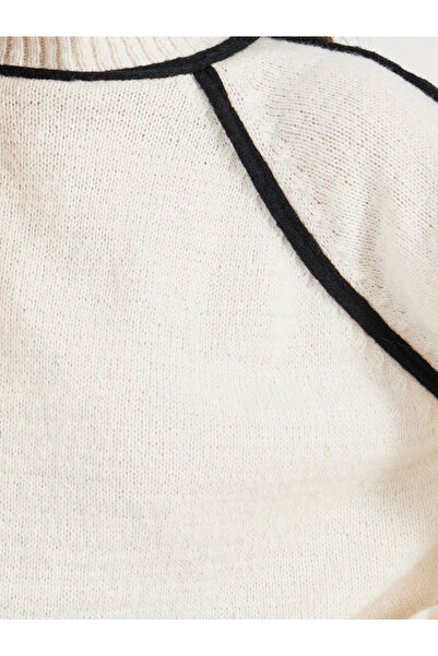 Styli Turtle Neck Knit Top with Balloon Sleeves