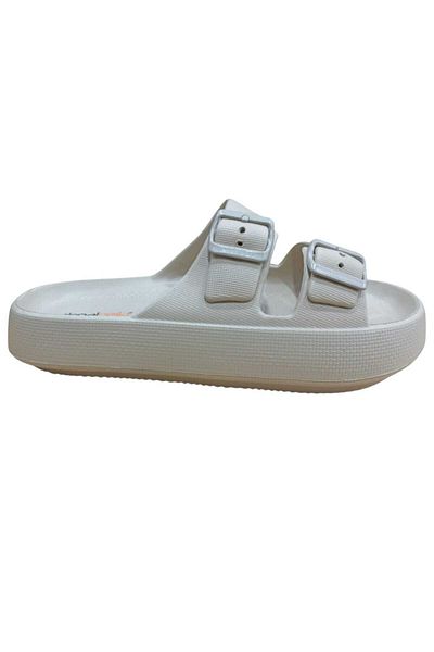 Akınal Bella Unisex Double Band Soft Thick Beach Pool Garden Sea Daily Slippers