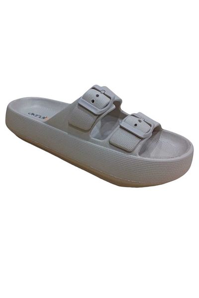 Akınal Bella Unisex Double Band Soft Thick Beach Pool Garden Sea Daily Slippers