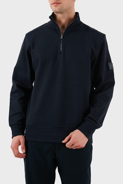 BOSS % 100 Pamuk Regular Fit Yarım Fermuarlı Dik Yaka Sweat Erkek SWEAT 50524999 404