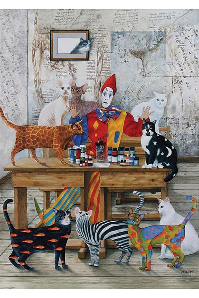 Art Puzzle Colorful Cats 260 Piece Puzzle