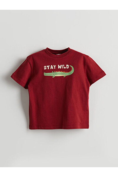 LC Waikiki Új szezon Crew nyakú krokodil nyomott fiú póló - S5JB37Z1