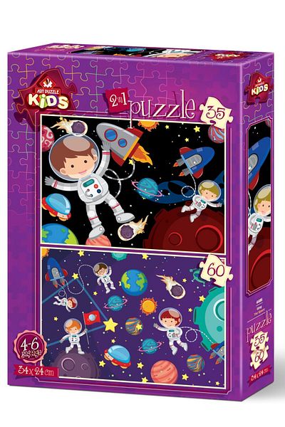 Art Puzzle Space 2-Piece 35 60 Piece Puzzle