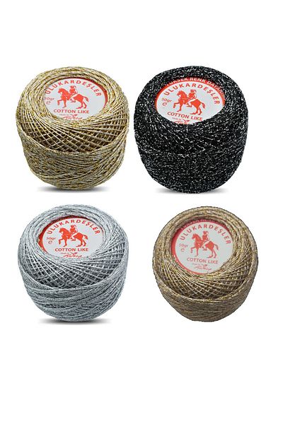 ULUKARDEŞLER İPEKYOLU Ulukardeşler 50 Gr Mercerized Punch Yarn Set of 4