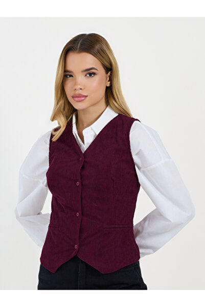 Styli Corduroy V-neck Waist coat