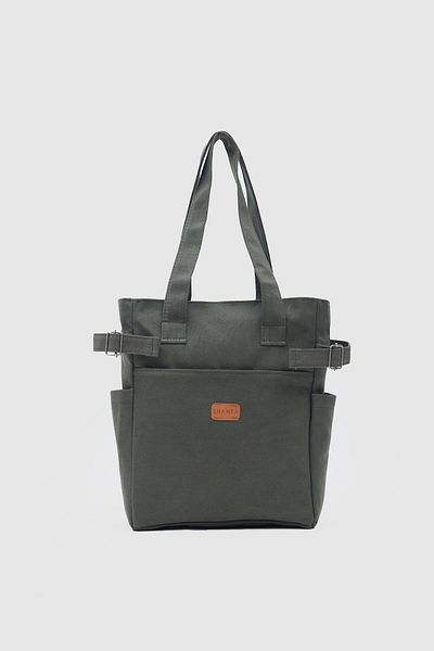 Shanta Khaki D15 Zipper Closure Belt and Bag