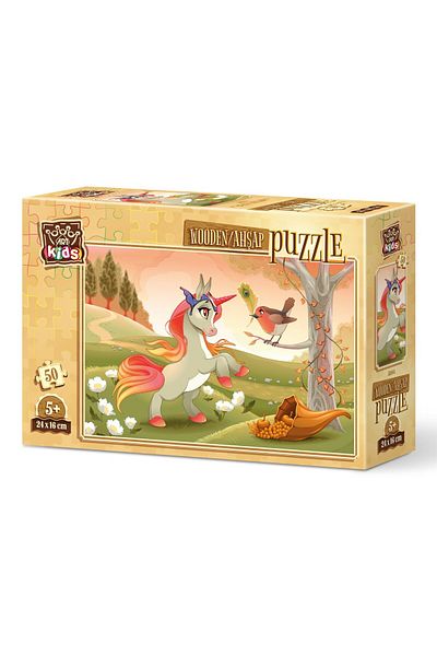 Art Puzzle Art Kids Innocent Pony 50 Piece Wooden Puzzle