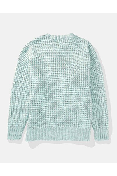 AMERICAN EAGLE AE Oversized Waffle Crewneck Sweater