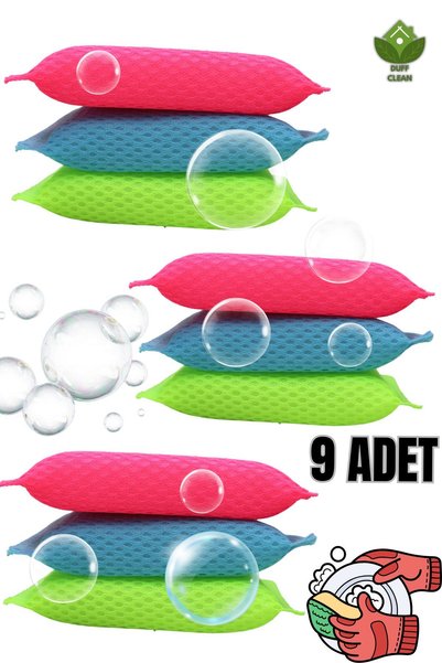 DUFF CLEAN 9 komada Sa saćastom teksturom magične praktične sunđere za sudove