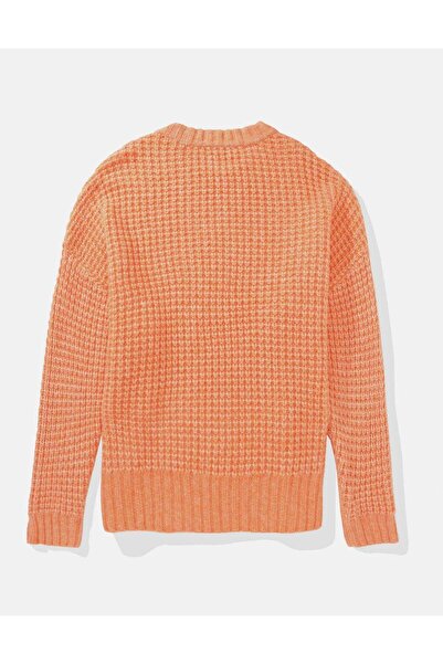 AMERICAN EAGLE AE Oversized Waffle Crewneck Sweater