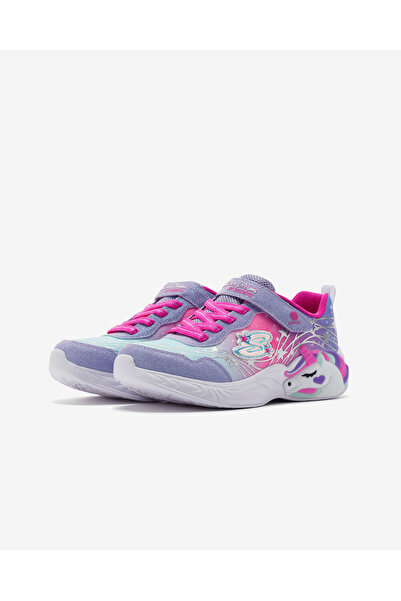 SKECHERS Unicorn Dreams - Wishful Magic Büyük Kız Çocuk Lavanta Işıklı Spor Ayakkabı 302299l Lvhp