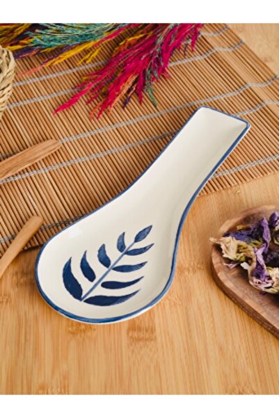 Piatti Naturali Suport pentru linguri din ceramică cu model de frunze, pentru blat