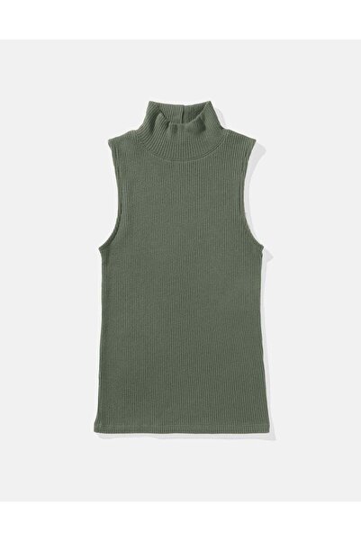 AMERICAN EAGLE AE Ribbed Mock Neck Tank Top