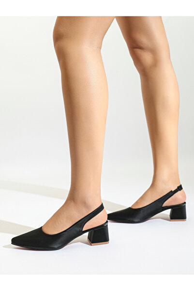 Sneak-a-Peek By Styli Solid Pointed Toe Slingback Formal Shoes