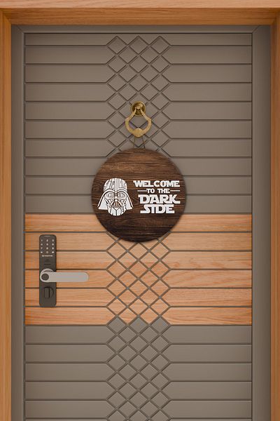 Dormot Home Modern Door Ornament - Wooden Star Wars Door Ornament and Painting - Outdoor Door Ornament