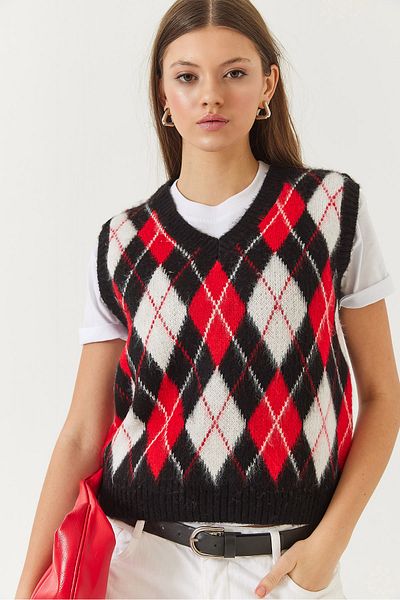 Bianco Lucci Women's Raised Diamond Patterned Knitwear Sweater 20246339
