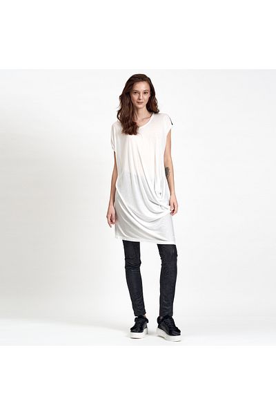 Dkny Jeans Women's White Short Sleeve Tunic