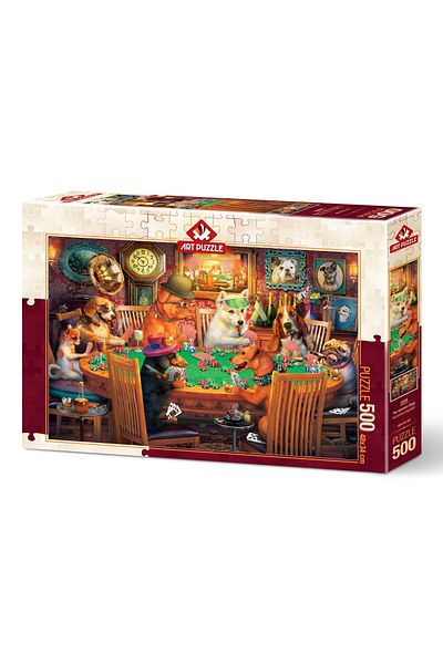 Art Puzzle Gambler Dogs 500 Piece Puzzle