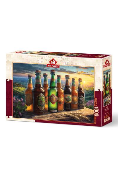 Art Puzzle Retro Bira Şişeleri 1000 Parça Puzzle