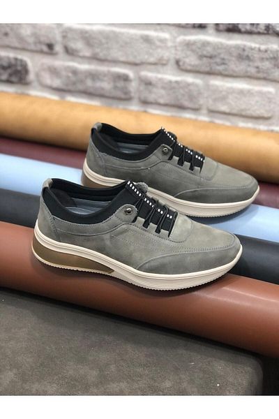 UMUT AYAKKABI Genuine Nubuck Leather Orthopedic Light Soft Men's Shoes