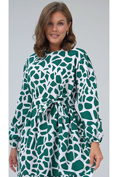 NİSUM MODA Geometric Pattern Dress