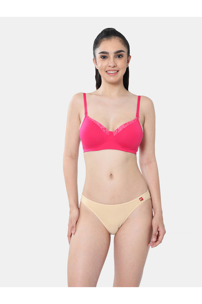 Envie By Styli Padded Wired Cotton Floral Print Bra