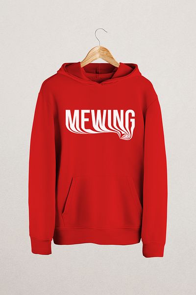 FANA Men's Hoodie Slogan Printed Mewing Sweatshirt