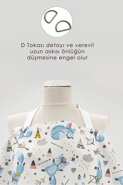 mordesign الأزرق يلعب مع جشعك 0+ غطاء رضاعة الطفل، عربة الأطفال، سلسلة الثعلب